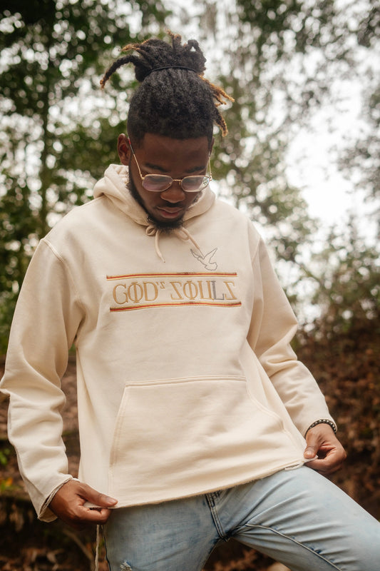 GOD'S SOULS Distress Logo Hooded Sweatshirt God’s Souls